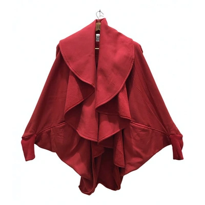 Pre-owned Norma Kamali Cardi Coat In Red