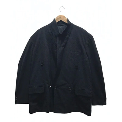 Pre-owned Y's Wool Coat In Black