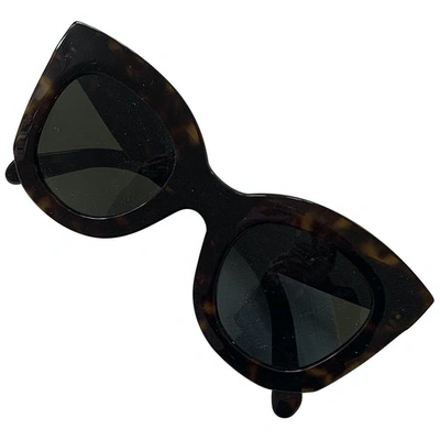 Pre-owned Celine Marta Brown Sunglasses