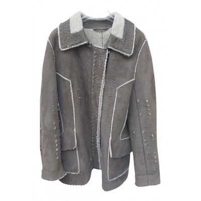 Pre-owned Ermanno Scervino Biker Jacket In Grey