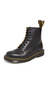 Dr. Martens' Black 1460 Ziggy Pascal Lace-up Boots In Black/yellow