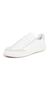 Ferragamo White Gancini Low-top Sneakers