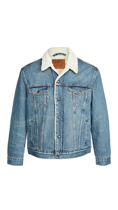 Levi's Sherpa Trucker Jacket Blue