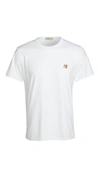 MAISON KITSUNÉ TEE SHIRT WITH FOX HEAD PATCH WHITE