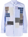 JUNYA WATANABE LONG-SLEEVED PATCHWORK SHIRT