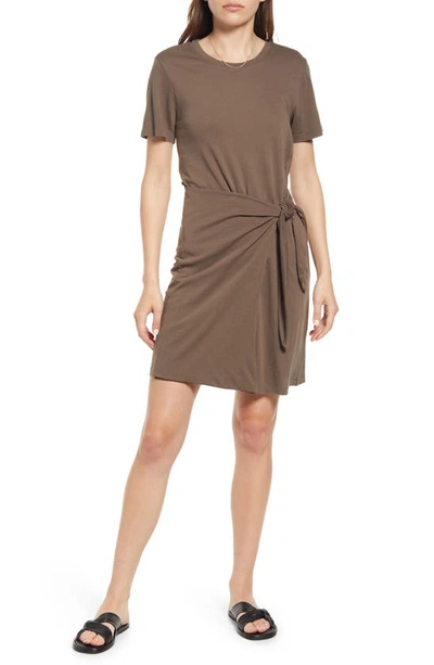 Rails Edie Tie Waist T-shirt Dress In Beige