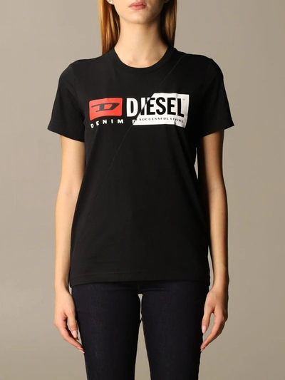 Diesel Logo T-shirt In Black