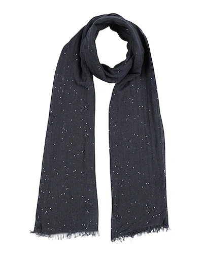 Brunello Cucinelli Scarves In Steel Grey