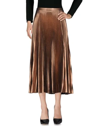A.l.c Midi Skirts In Copper