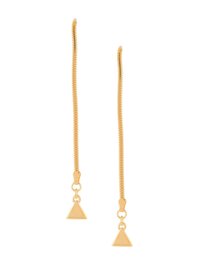 Coup De Coeur Snake Drop Earrings In Gold