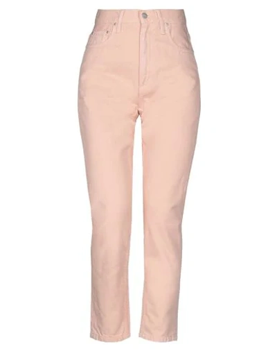 Carhartt Woman Denim Pants Blush Size 27 Cotton In Pink