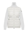 MONCLER QUILTED PANEL ZIP-UP CARDIGAN,15975484