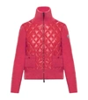 MONCLER QUILTED PANEL ZIP-UP CARDIGAN,15975825