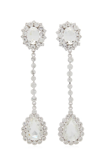 Alessandra Rich Women's Crystal-embellished Silver-tone Drop Earrings