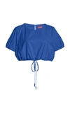Staud Prato Cropped Top In Blue