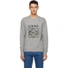 LOEWE GREY COTTON ANAGRAM EMBROIDERED SWEATSHIRT