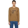 LOEWE BROWN COTTON ANAGRAM EMBROIDERED SWEATSHIRT