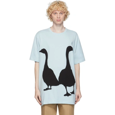 Loewe Goose Print Cotton Jersey T-shirt In 6410 Blue