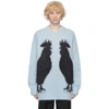 LOEWE LOEWE BLUE MOHAIR AND WOOL ROOSTER SWEATER