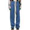 LOEWE LOEWE BLUE DRAWSTRING JEANS