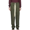 LOEWE LOEWE KHAKI DRAWSTRING TROUSERS