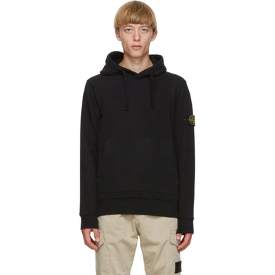 Stone Island Grey Hoodie With Removable Compass Logo Applied On The Sleeve In Cotton Man In Charcoal