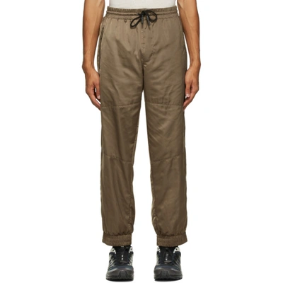 A. A. Spectrum Khaki Shell Track Trousers In Dark Olive