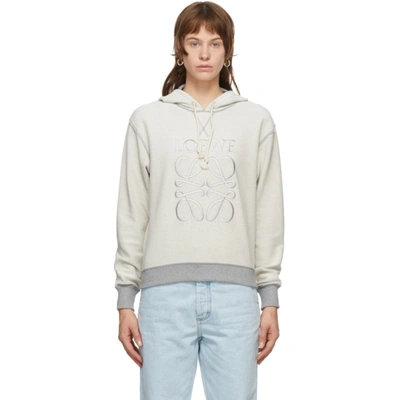 Loewe Anagram-embroidered Cotton-jersey Sweatshirt In Grey