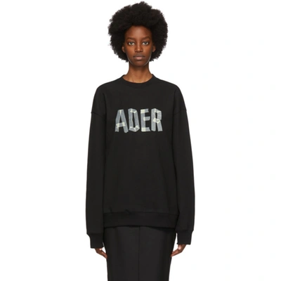 Ader Error Tape Logo Sweatshirt In Black