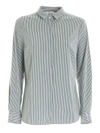 PESERICO STRIPED SHIRT IN GREEN AND WHITE