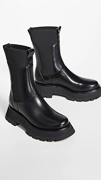 3.1 PHILLIP LIM / フィリップ リム KATE LUG SOLE COMBAT BOOTS BLACK,PHLII23612