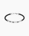 JOHN HARDY CLASSIC CHAIN HAMMERED LEATHER-STRAP BRACELET | STERLING SILVER/LEATHER