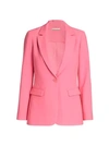 ALICE AND OLIVIA MACEY NOTCH COLLAR FITTED BLAZER,0400013054896