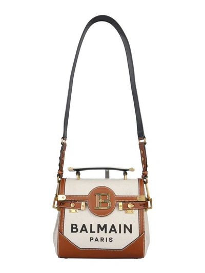 Balmain B-buzz 23 Tote Bag In Beige