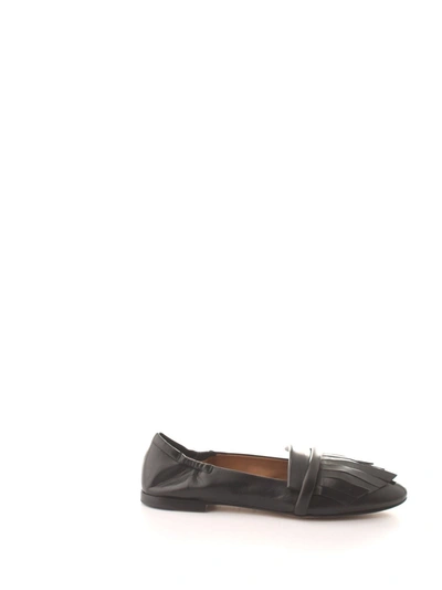 Pomme D'or Women's Black Leather Loafers