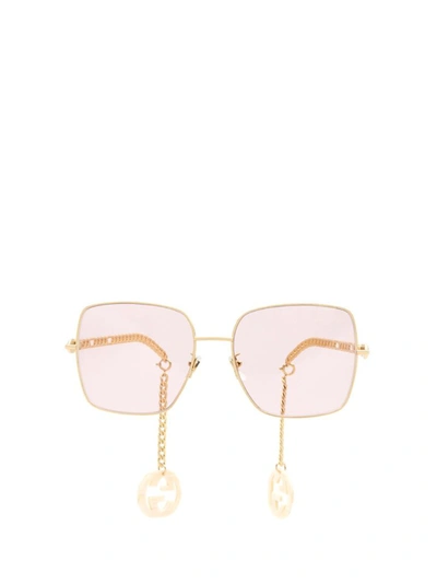 Gucci Women's  Gold Metal Sunglasses