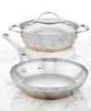 ANOLON NOUVELLE COPPER STAINLESS STEEL 3 PIECE COOKWARE SET