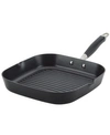 Anolon Advanced Home 11in Hard-anodized Nonstick Deep Square Grill Pan In Onyx