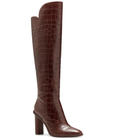 Vince Camuto Women's Palley Over-the-knee Boots Women's Shoes In Redwood Leather