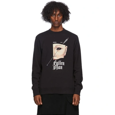 Undercover Printed Loopback Cotton-jersey Sweatshirt In Black