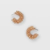 Club Monaco Nude Mixed Bead Hoop Earrings In Size One Size
