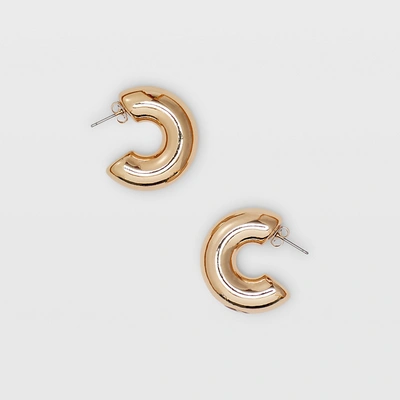 Club Monaco Gold Curved Hoop Earrings In Size One Size