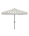 Safavieh Elegant Valance 9ft Auto Tilt Umbrella In White