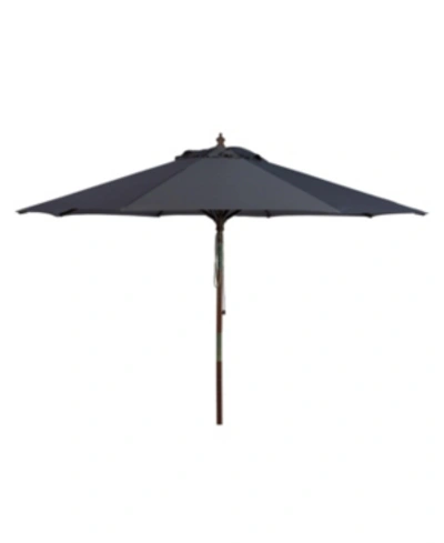 Safavieh Cannes 9' Wooden Umbrella In Grey