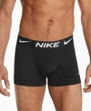 Nike Dri-fit Essential 3-pack Stretch Cotton Boxer Briefs In Black