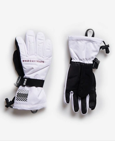 Superdry Women's Sport Rescue Snow Gloves White - Size: M/l