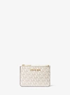 Michael Kors Logo Coin Pouch In Natural