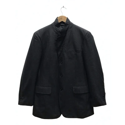 Pre-owned Yohji Yamamoto Wool Coat In Grey