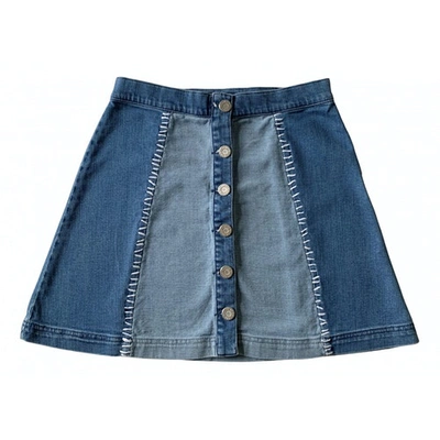 Pre-owned House Of Holland Mini Skirt In Blue
