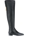 VERSACE VERSACE WOMEN'S BLACK LEATHER BOOTS,DST473EDV11ND41OH 36.5